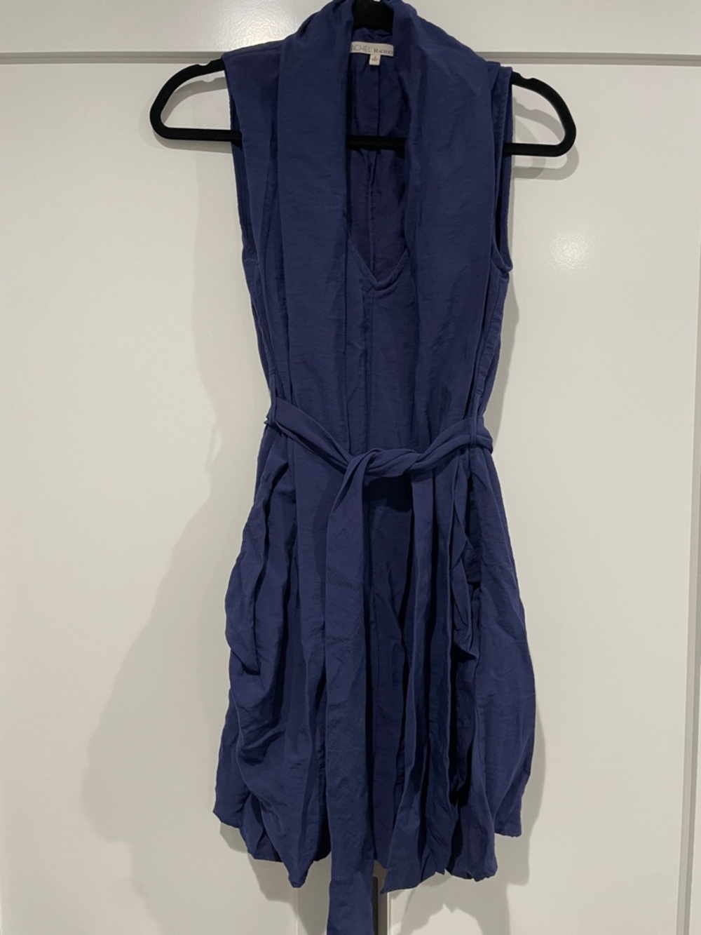 Sleeveless Belted Dress with Pockets